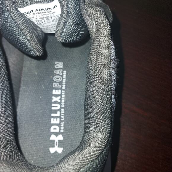 Under Armour Men's Sneakers 10M Charged Pursuit Athletic Lace Up Black White - Picture 7 of 13